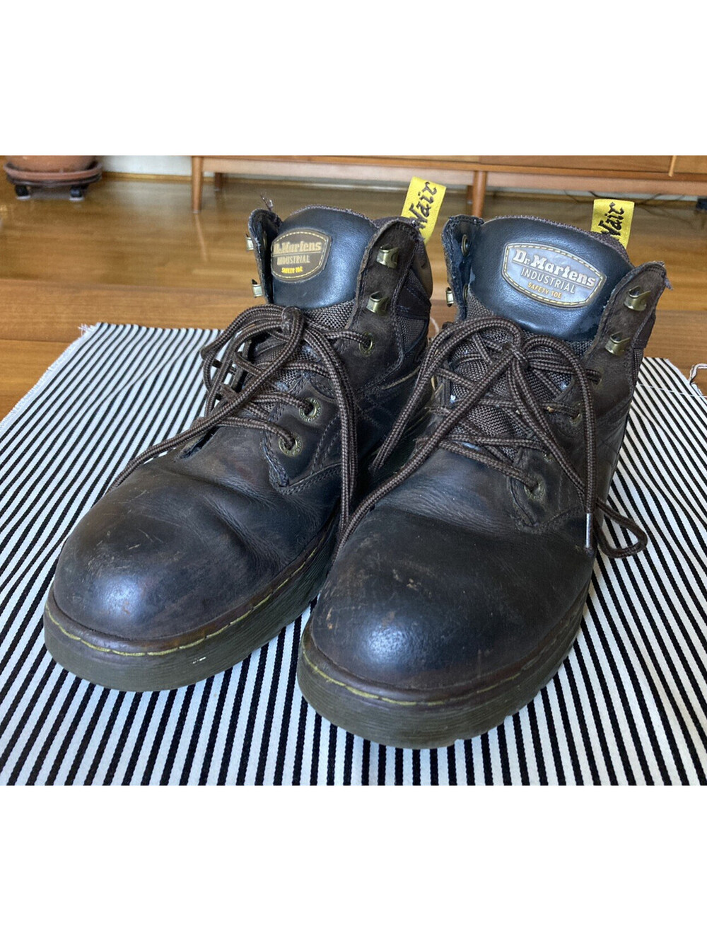 Dr. Marten Industrial Steel Toe Safety Boots Men's Size 9 Brown ASTM F2413-11